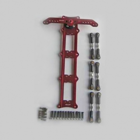 High Quality Aluminium Alloy Servo Triple Rudders Mount Set with 3.5 to 5" Arm